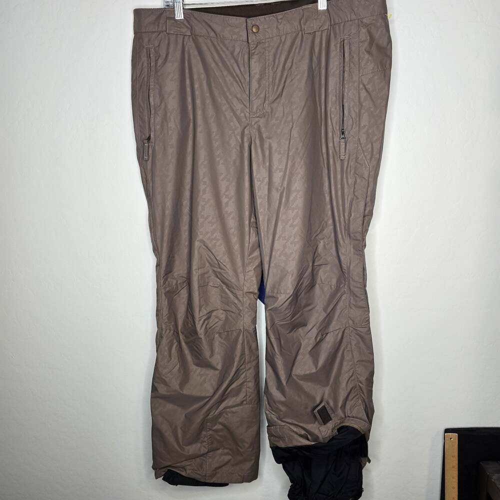 Columbia Omni Tech Insulated Snowboard Ski Pants Womens Plus Size 1X Brown
